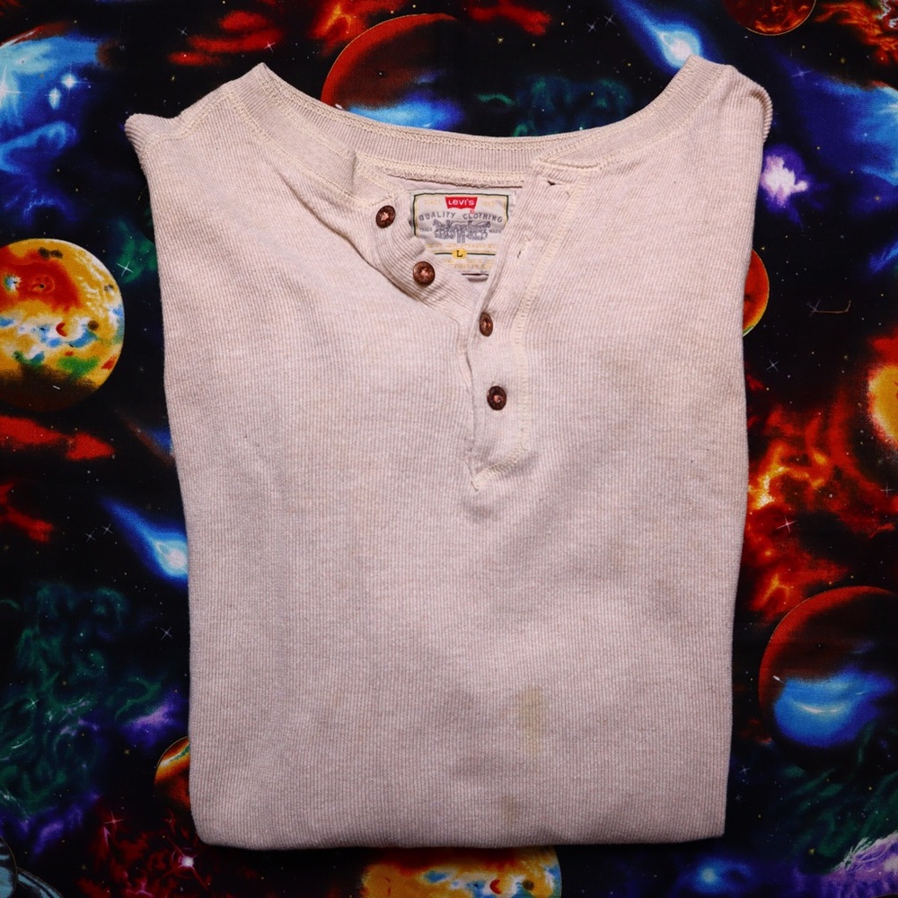 Levis Thermal Knit Long Sleeve Shirt L